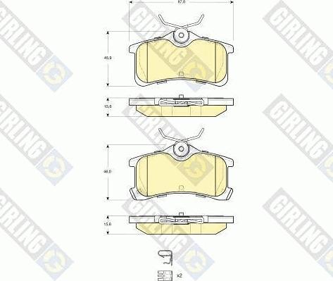 Girling 6133341 - Kit de plaquettes de frein, frein à disque cwaw.fr