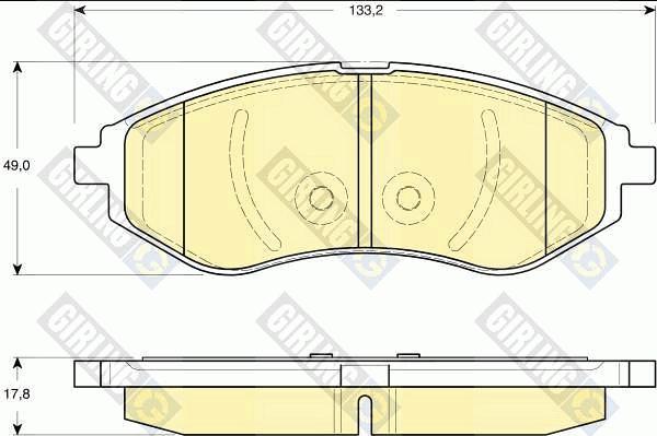 Girling 6133309 - Kit de plaquettes de frein, frein à disque cwaw.fr