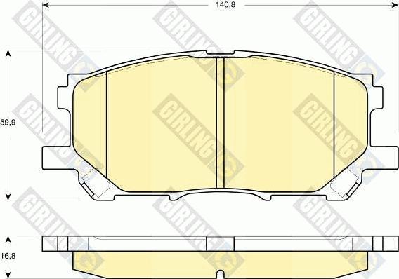 Girling 6133389 - Kit de plaquettes de frein, frein à disque cwaw.fr