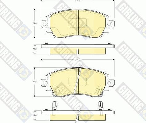 Girling 6133339 - Kit de plaquettes de frein, frein à disque cwaw.fr