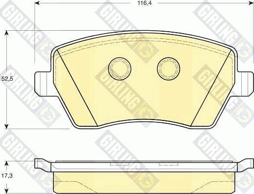 Girling 6133321 - Kit de plaquettes de frein, frein à disque cwaw.fr