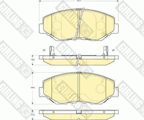 Girling 6133259 - Kit de plaquettes de frein, frein à disque cwaw.fr