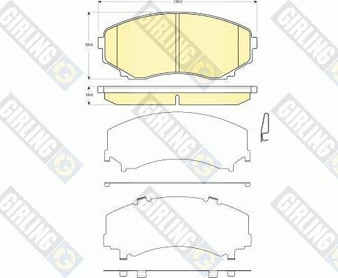 Girling 6133269 - Kit de plaquettes de frein, frein à disque cwaw.fr