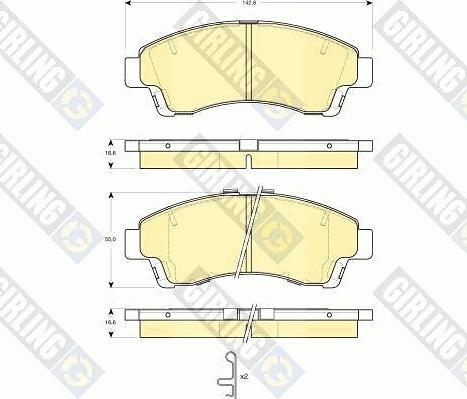 Girling 6133219 - Kit de plaquettes de frein, frein à disque cwaw.fr