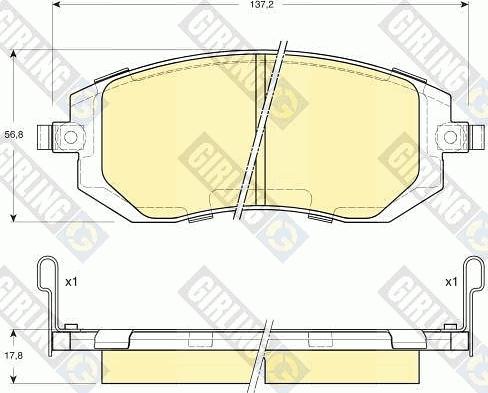 Girling 6133289 - Kit de plaquettes de frein, frein à disque cwaw.fr