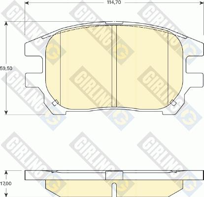 Girling 6133799 - Kit de plaquettes de frein, frein à disque cwaw.fr