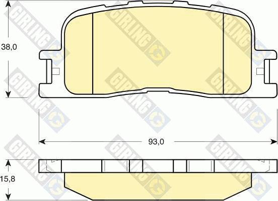 Girling 6133749 - Kit de plaquettes de frein, frein à disque cwaw.fr