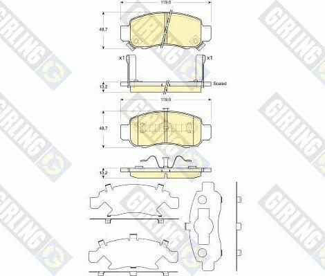 Girling 6133769 - Kit de plaquettes de frein, frein à disque cwaw.fr