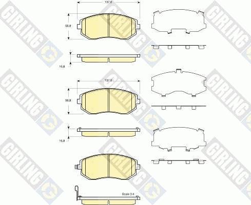 Girling 6133719 - Kit de plaquettes de frein, frein à disque cwaw.fr