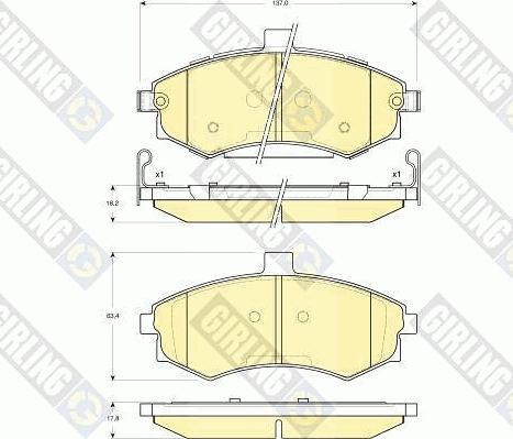 Girling 6133789 - Kit de plaquettes de frein, frein à disque cwaw.fr