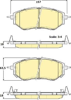 Girling 6133729 - Kit de plaquettes de frein, frein à disque cwaw.fr