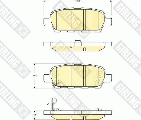 Girling 6132949 - Kit de plaquettes de frein, frein à disque cwaw.fr