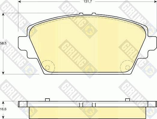 Girling 6132919 - Kit de plaquettes de frein, frein à disque cwaw.fr