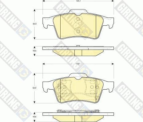 Girling 6132922 - Kit de plaquettes de frein, frein à disque cwaw.fr