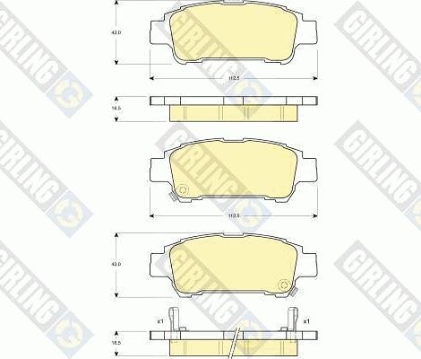 Girling 6132499 - Kit de plaquettes de frein, frein à disque cwaw.fr