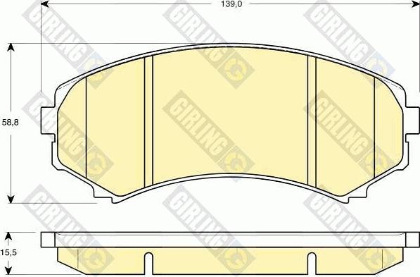 Girling 6132469 - Kit de plaquettes de frein, frein à disque cwaw.fr