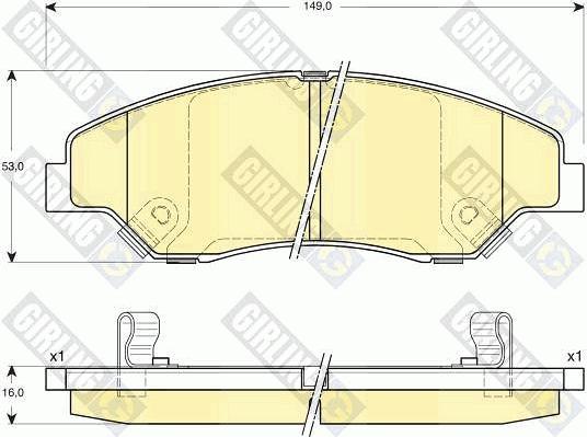 Girling 6132419 - Kit de plaquettes de frein, frein à disque cwaw.fr