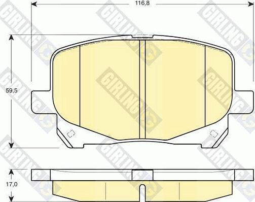 Girling 6132489 - Kit de plaquettes de frein, frein à disque cwaw.fr