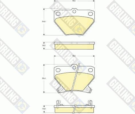 Girling 6132439 - Kit de plaquettes de frein, frein à disque cwaw.fr