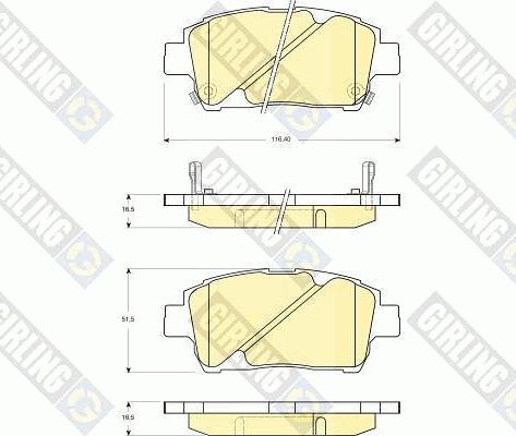 Girling 6132429 - Kit de plaquettes de frein, frein à disque cwaw.fr