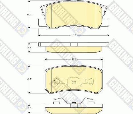 Girling 6132479 - Kit de plaquettes de frein, frein à disque cwaw.fr