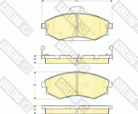 Girling 6132599 - Kit de plaquettes de frein, frein à disque cwaw.fr