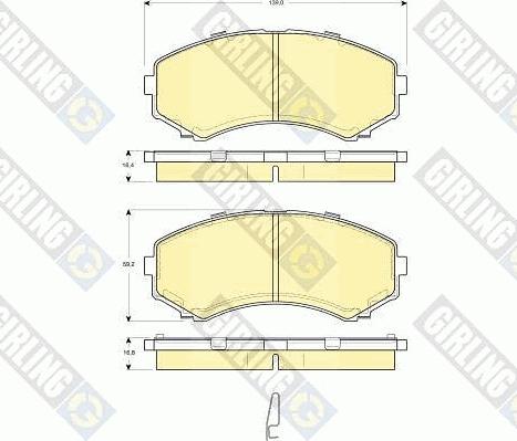 Girling 6132549 - Kit de plaquettes de frein, frein à disque cwaw.fr