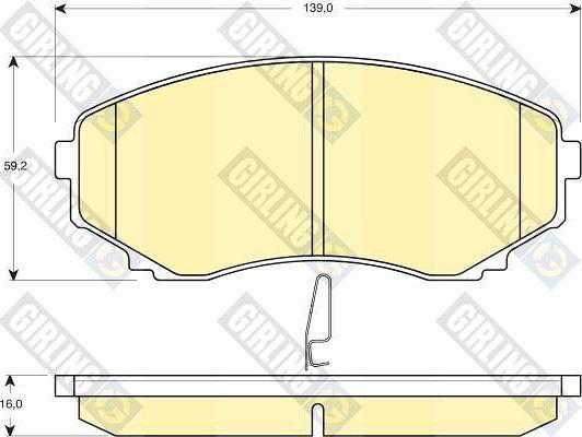 Girling 6132559 - Kit de plaquettes de frein, frein à disque cwaw.fr