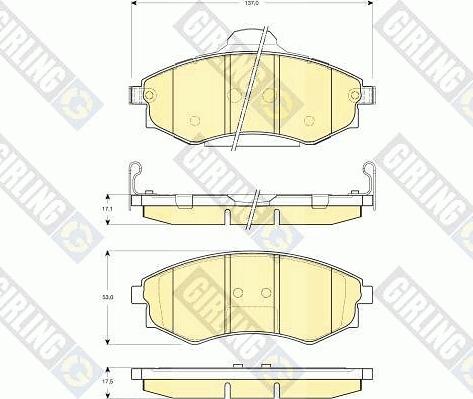 Girling 6132569 - Kit de plaquettes de frein, frein à disque cwaw.fr