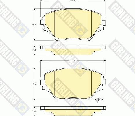 Girling 6132519 - Kit de plaquettes de frein, frein à disque cwaw.fr