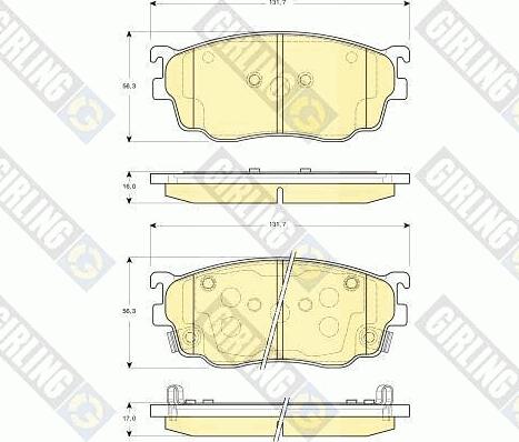 Girling 6132539 - Kit de plaquettes de frein, frein à disque cwaw.fr