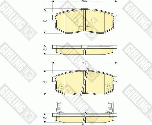 Girling 6132609 - Kit de plaquettes de frein, frein à disque cwaw.fr