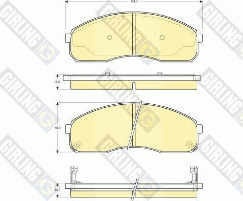 Girling 6132619 - Kit de plaquettes de frein, frein à disque cwaw.fr