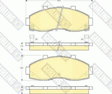 Girling 6132639 - Kit de plaquettes de frein, frein à disque cwaw.fr