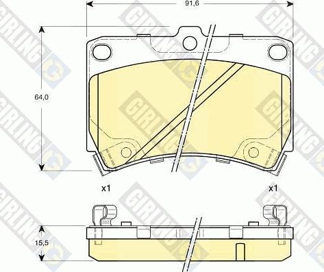 Girling 6132629 - Kit de plaquettes de frein, frein à disque cwaw.fr