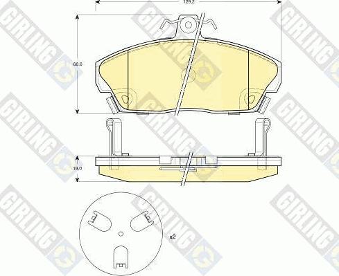 Girling 6132671 - Kit de plaquettes de frein, frein à disque cwaw.fr