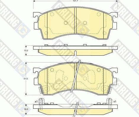 Girling 6132099 - Kit de plaquettes de frein, frein à disque cwaw.fr