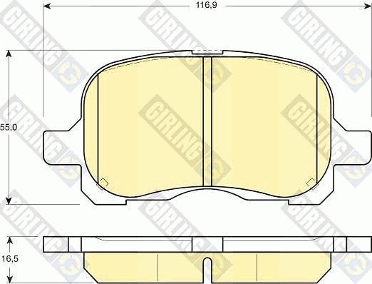 Girling 6132041 - Kit de plaquettes de frein, frein à disque cwaw.fr