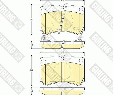 Girling 6132069 - Kit de plaquettes de frein, frein à disque cwaw.fr