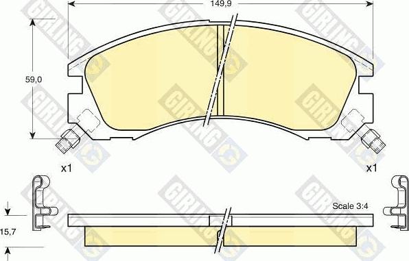 Girling 6132009 - Kit de plaquettes de frein, frein à disque cwaw.fr