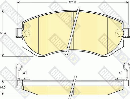 Girling 6132089 - Kit de plaquettes de frein, frein à disque cwaw.fr