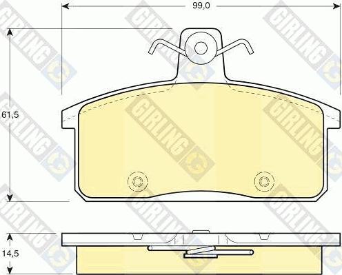 Girling 6132021 - Kit de plaquettes de frein, frein à disque cwaw.fr