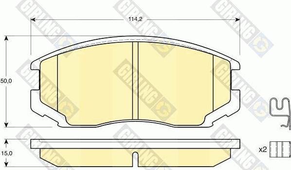 Girling 6132149 - Kit de plaquettes de frein, frein à disque cwaw.fr