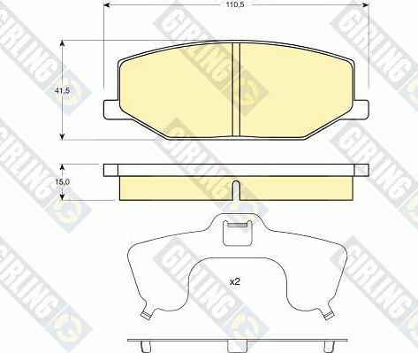 Girling 6132109 - Kit de plaquettes de frein, frein à disque cwaw.fr