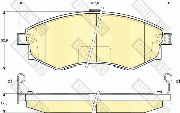 Girling 6132119 - Kit de plaquettes de frein, frein à disque cwaw.fr