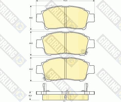 Girling 6132189 - Kit de plaquettes de frein, frein à disque cwaw.fr