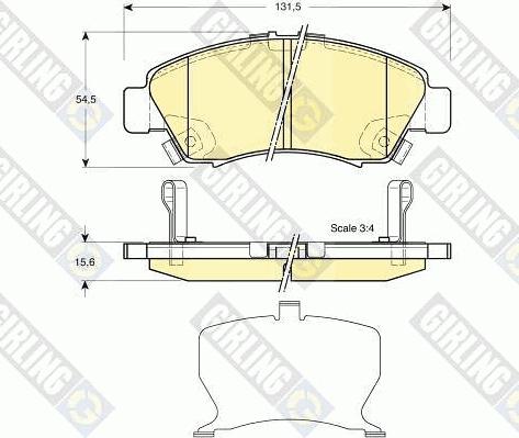 Girling 6132129 - Kit de plaquettes de frein, frein à disque cwaw.fr