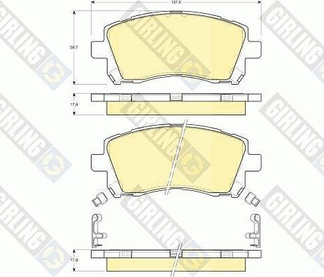 Girling 6132179 - Kit de plaquettes de frein, frein à disque cwaw.fr