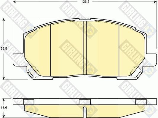 Girling 6132869 - Kit de plaquettes de frein, frein à disque cwaw.fr