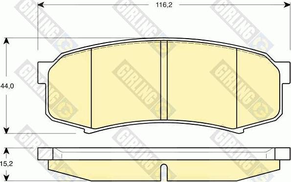 Girling 6132809 - Kit de plaquettes de frein, frein à disque cwaw.fr